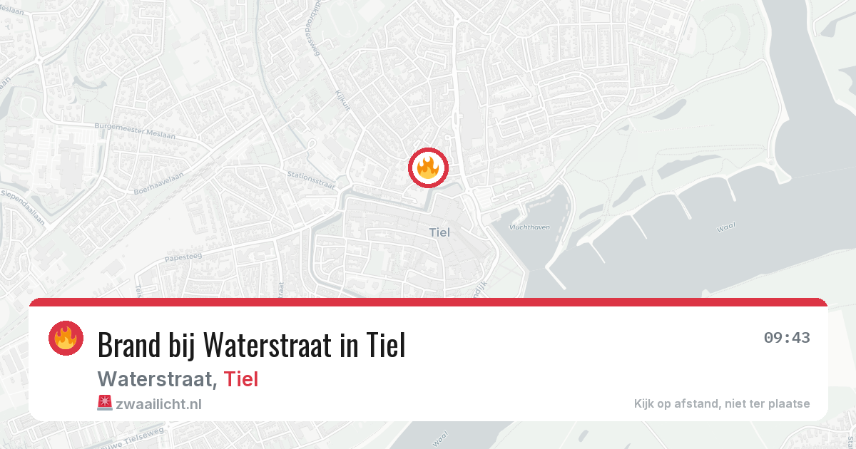 Brand bij Waterstraat in Tiel — 22 mei 2026