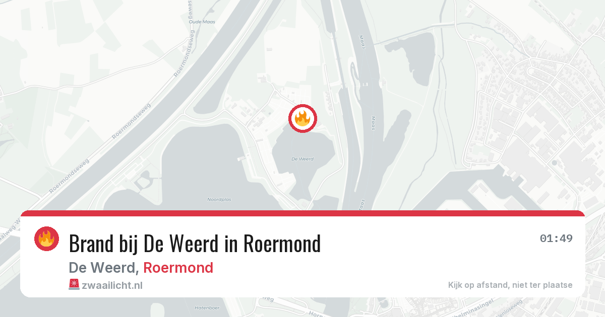 Brand bij De Weerd in Roermond — 18 jun 2026