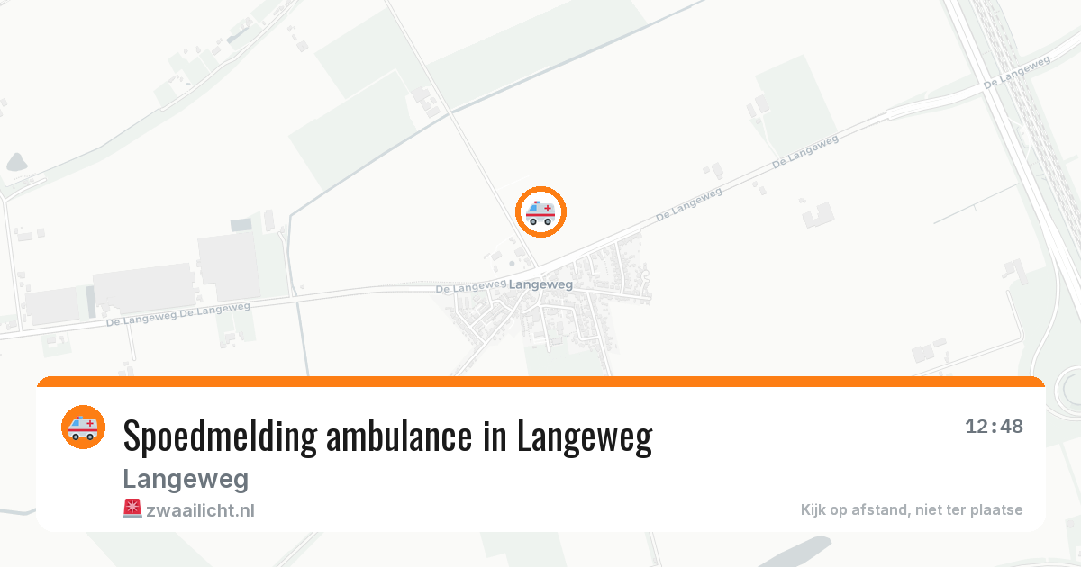 Spoedmelding ambulance in Langeweg — 1 apr 2026