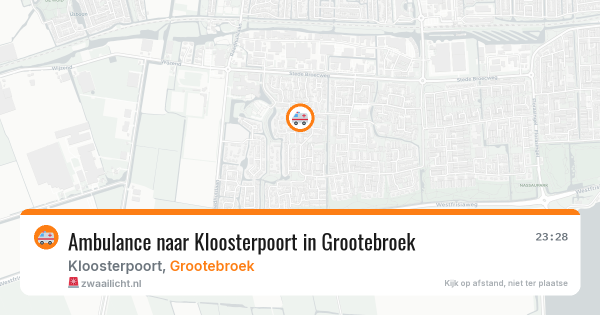 Ambulance naar Kloosterpoort in Grootebroek — 11 jul 2026