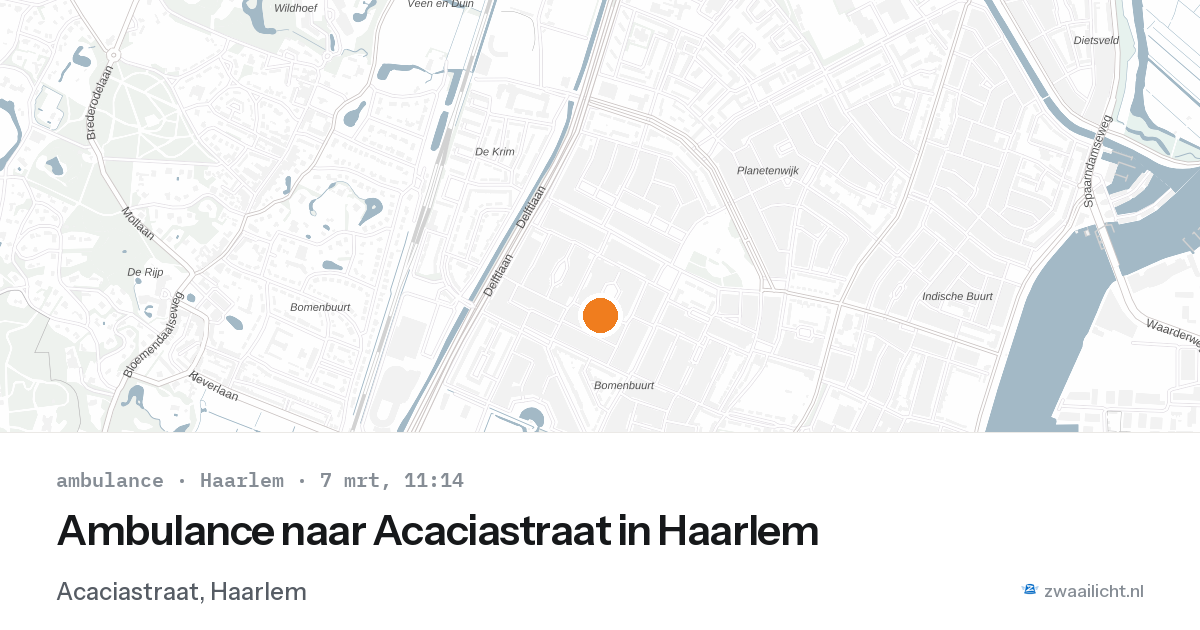 Ambulance naar Acaciastraat in Haarlem — 7 mrt 2026