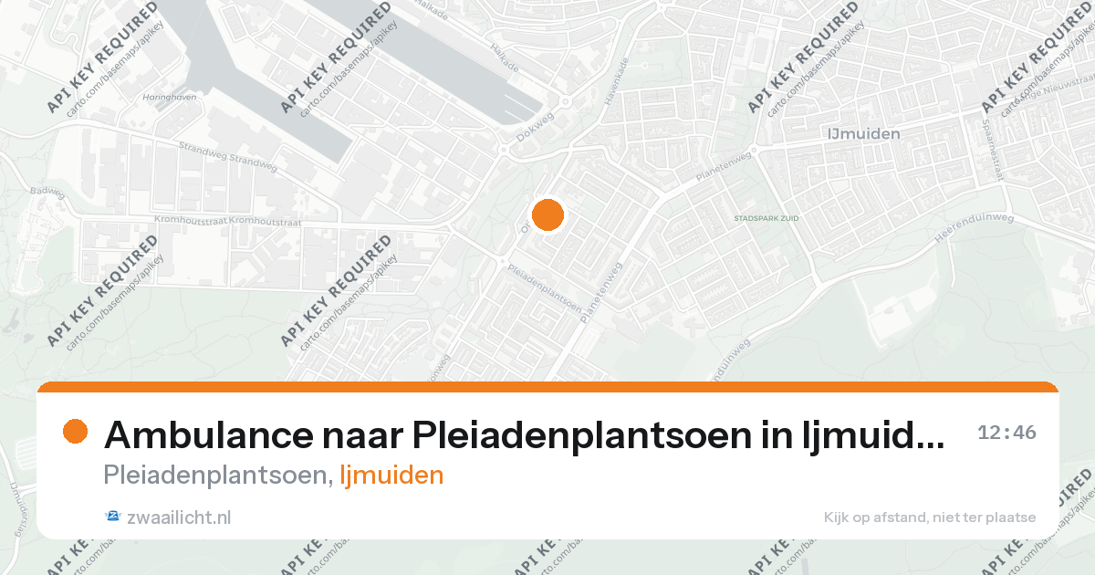 Ambulance naar Pleiadenplantsoen in Ijmuiden — 26 aug 2026