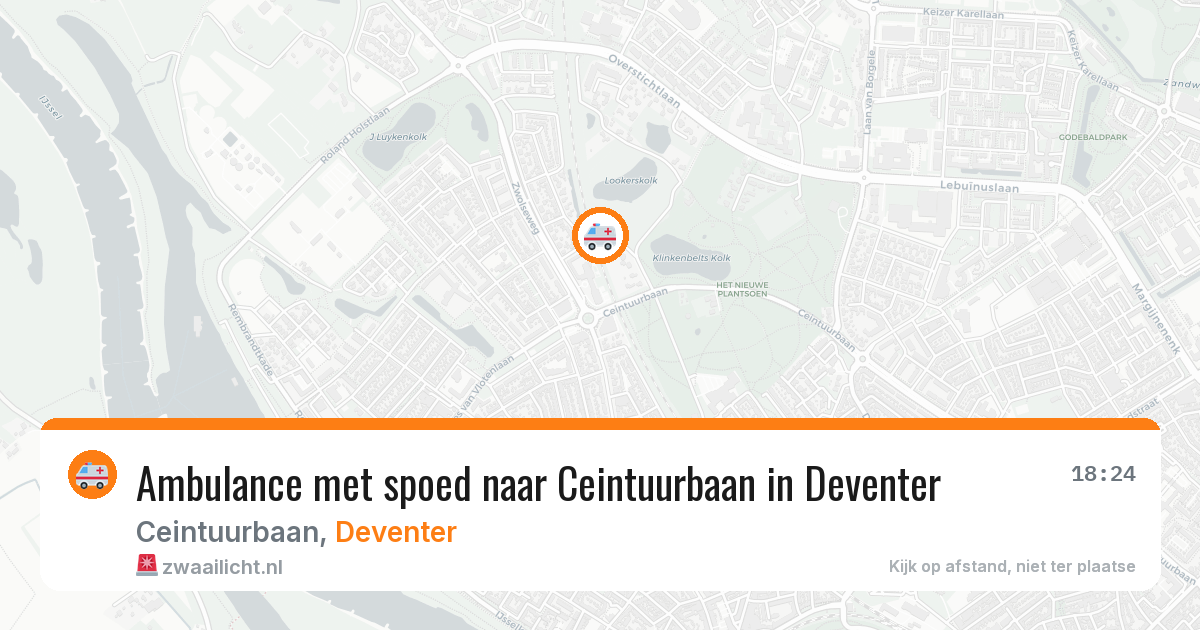 Ambulance met spoed naar Ceintuurbaan in Deventer — 6 apr 2026
