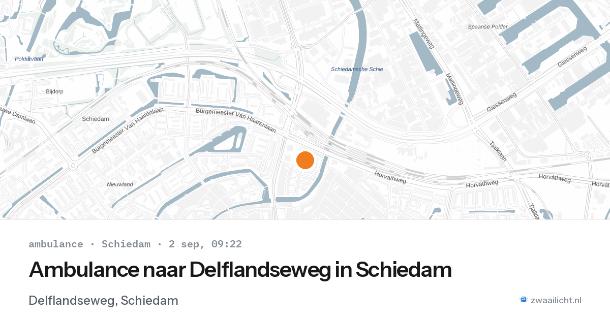 Ambulance naar Delflandseweg in Schiedam — 2 sep 2026
