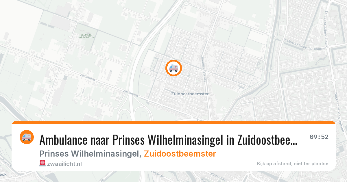 Ambulance naar Prinses Wilhelminasingel in Zuidoostbeemster — 27 jul 2026