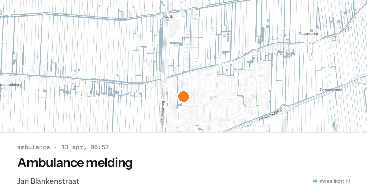 Ambulance melding — 13 apr 2026