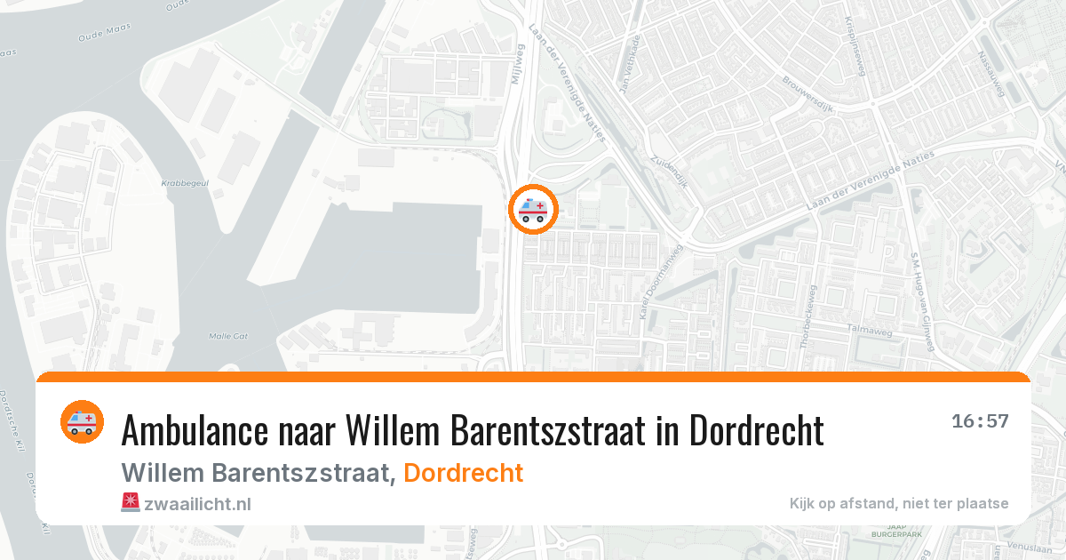 Ambulance naar Willem Barentszstraat in Dordrecht — 19 jun 2026
