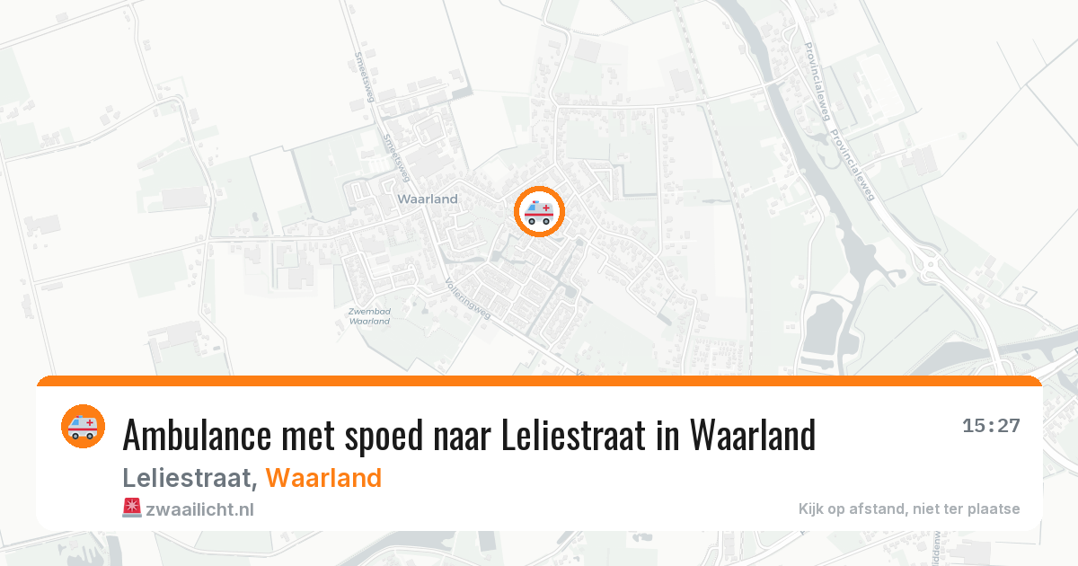 Ambulance met spoed naar Leliestraat in Waarland — 11 apr 2026