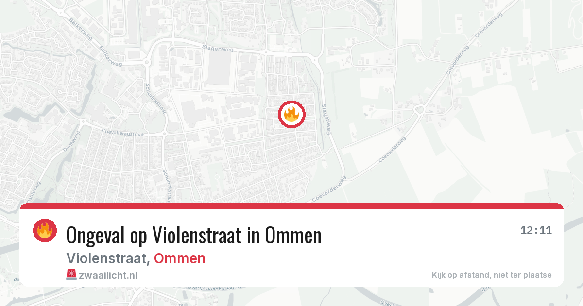 Ongeval op Violenstraat in Ommen — 9 apr 2026