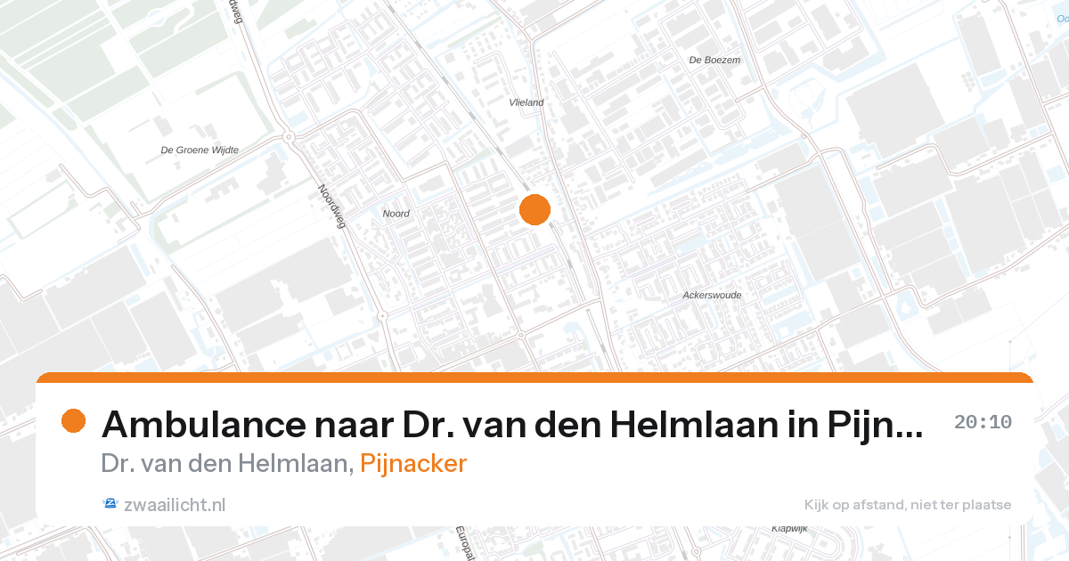 Ambulance naar Dr. van den Helmlaan in Pijnacker — 27 aug 2026