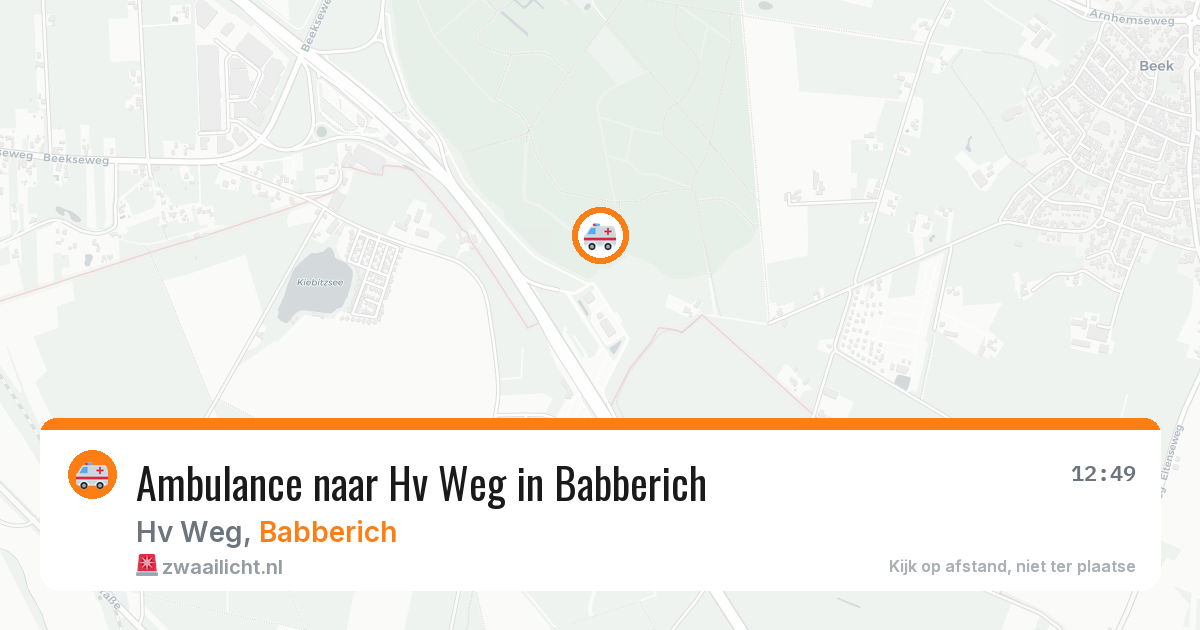 Ambulance naar Hv Weg in Babberich — 7 aug 2026