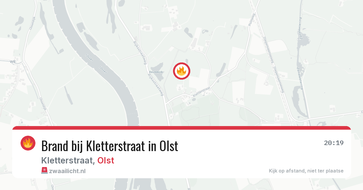 Brand bij Kletterstraat in Olst — 30 jun 2026