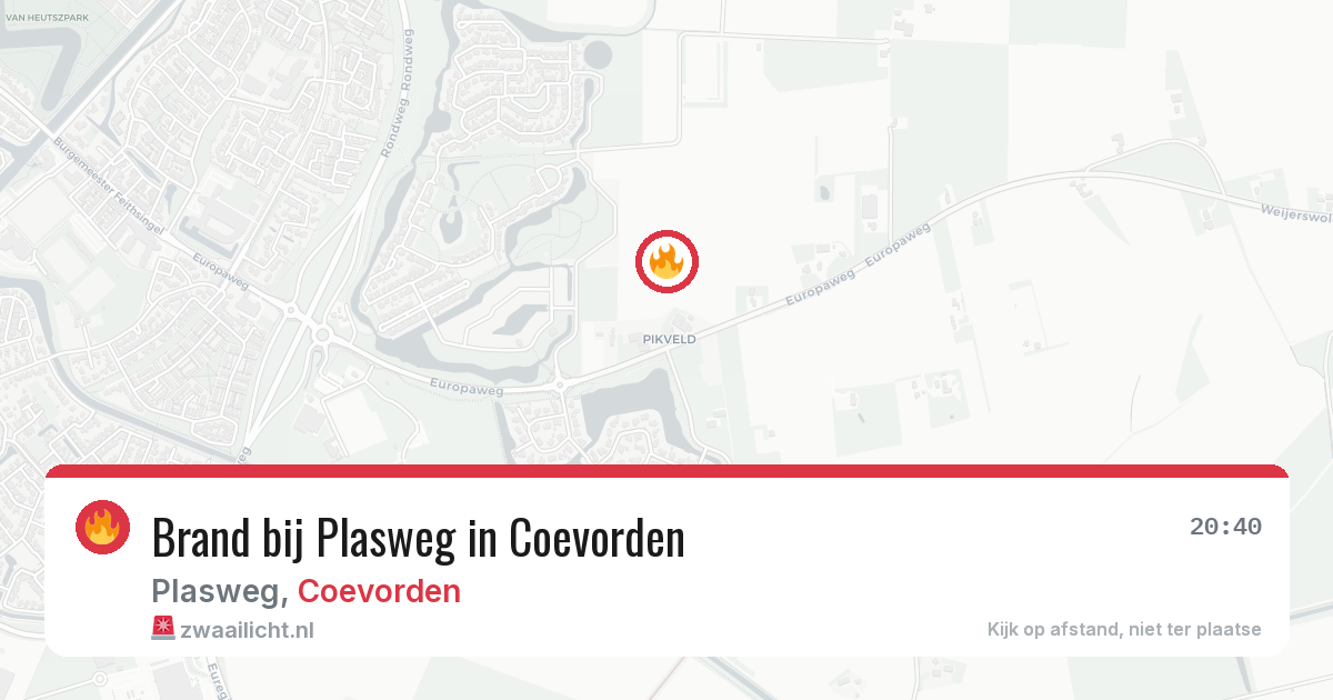 Brand bij Plasweg in Coevorden — 15 apr 2026