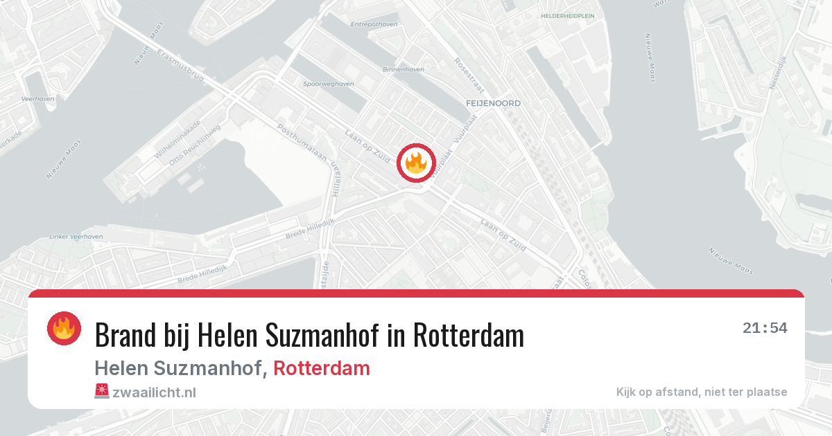 Brand bij Helen Suzmanhof in Rotterdam — 7 jun 2026