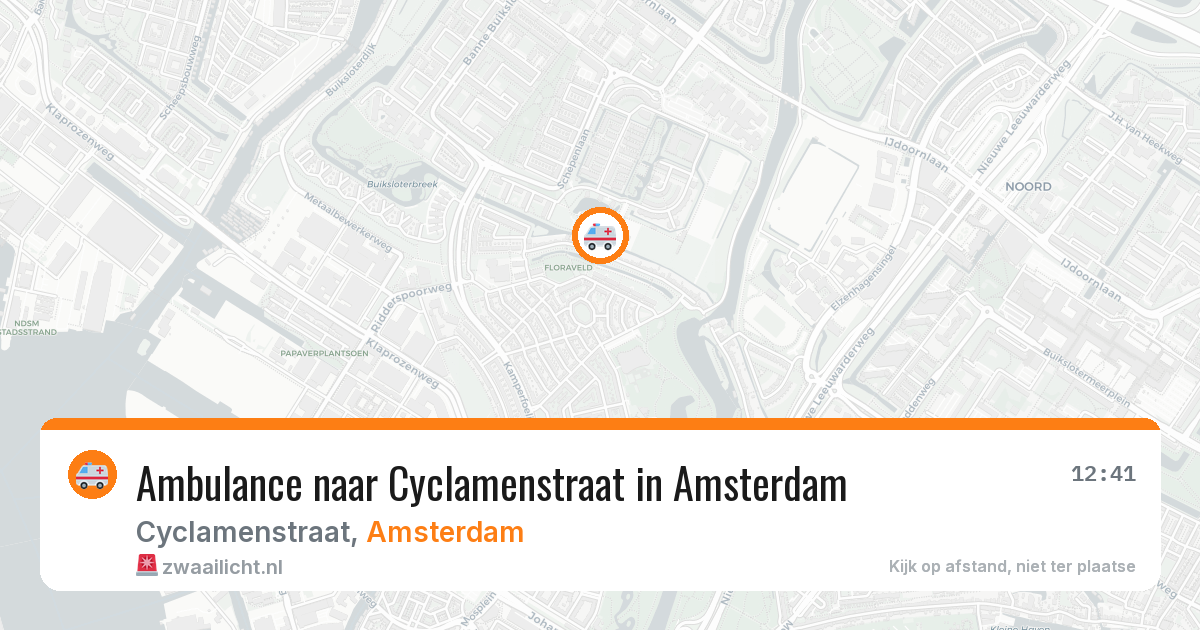 Ambulance naar Cyclamenstraat in Amsterdam — 23 mei 2026