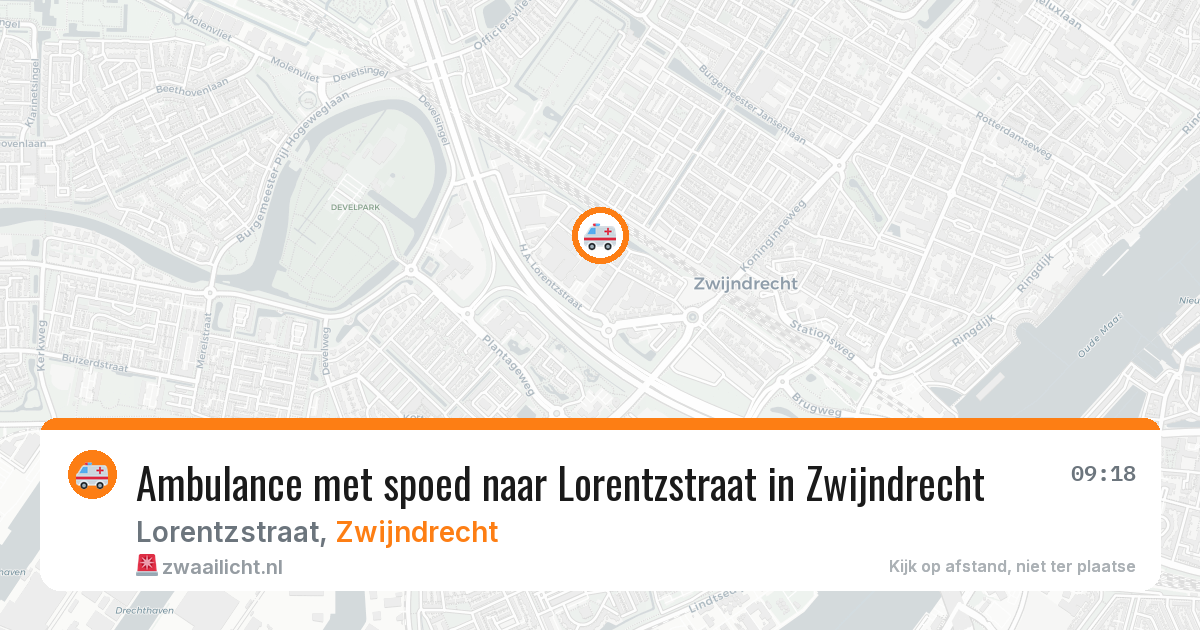 Ambulance met spoed naar Lorentzstraat in Zwijndrecht — 29 mei 2026