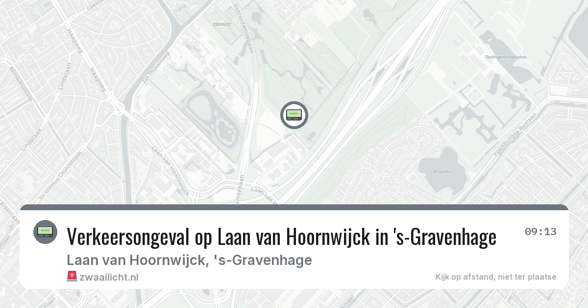 Verkeersongeval op Laan van Hoornwijck in 's-Gravenhage — 9 feb 2026