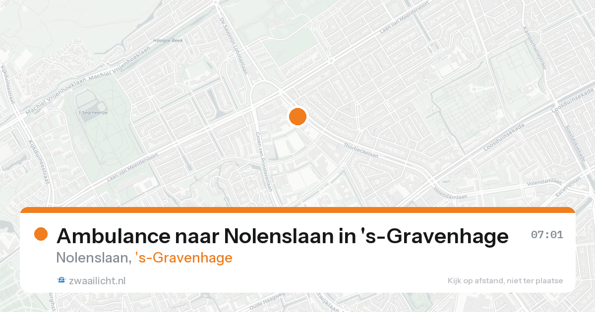 Ambulance naar Nolenslaan in 's-Gravenhage — 15 aug 2026