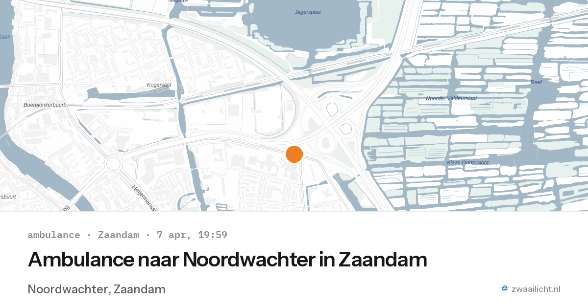 Ambulance naar Noordwachter in Zaandam — 7 apr 2026