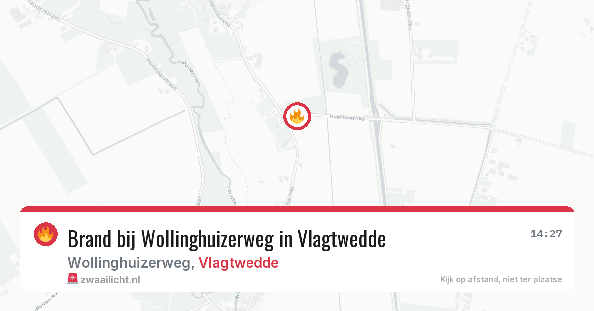 Brand bij Wollinghuizerweg in Vlagtwedde — 1 apr 2026