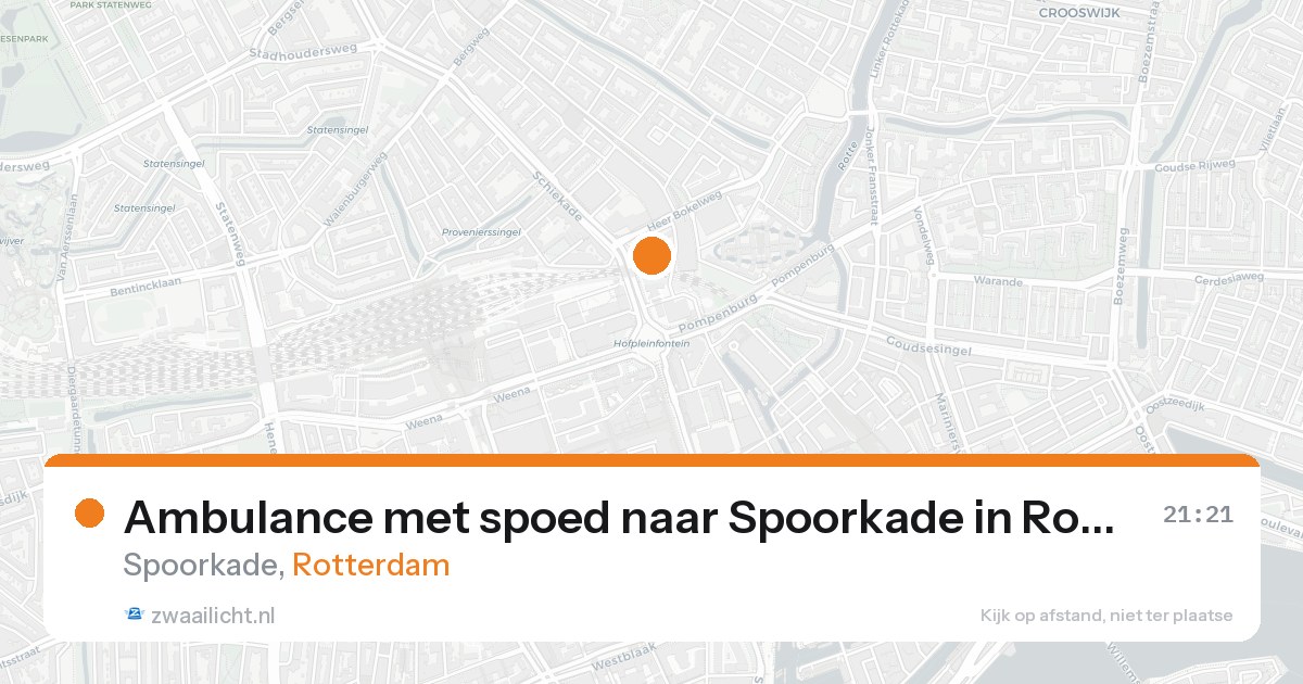 Ambulance met spoed naar Spoorkade in Rotterdam — 2 jul 2026
