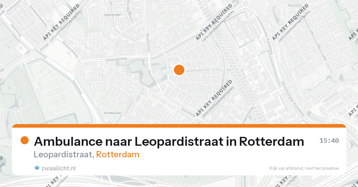 Ambulance naar Leopardistraat in Rotterdam — 26 aug 2026