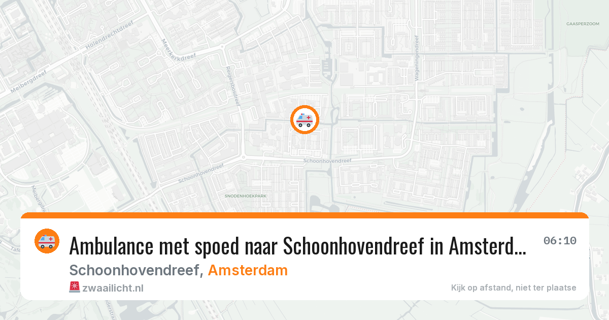 Ambulance met spoed naar Schoonhovendreef in Amsterdam — 5 apr 2026