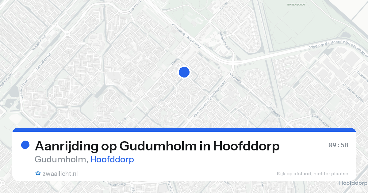 Aanrijding op Gudumholm in Hoofddorp — 18 aug 2026