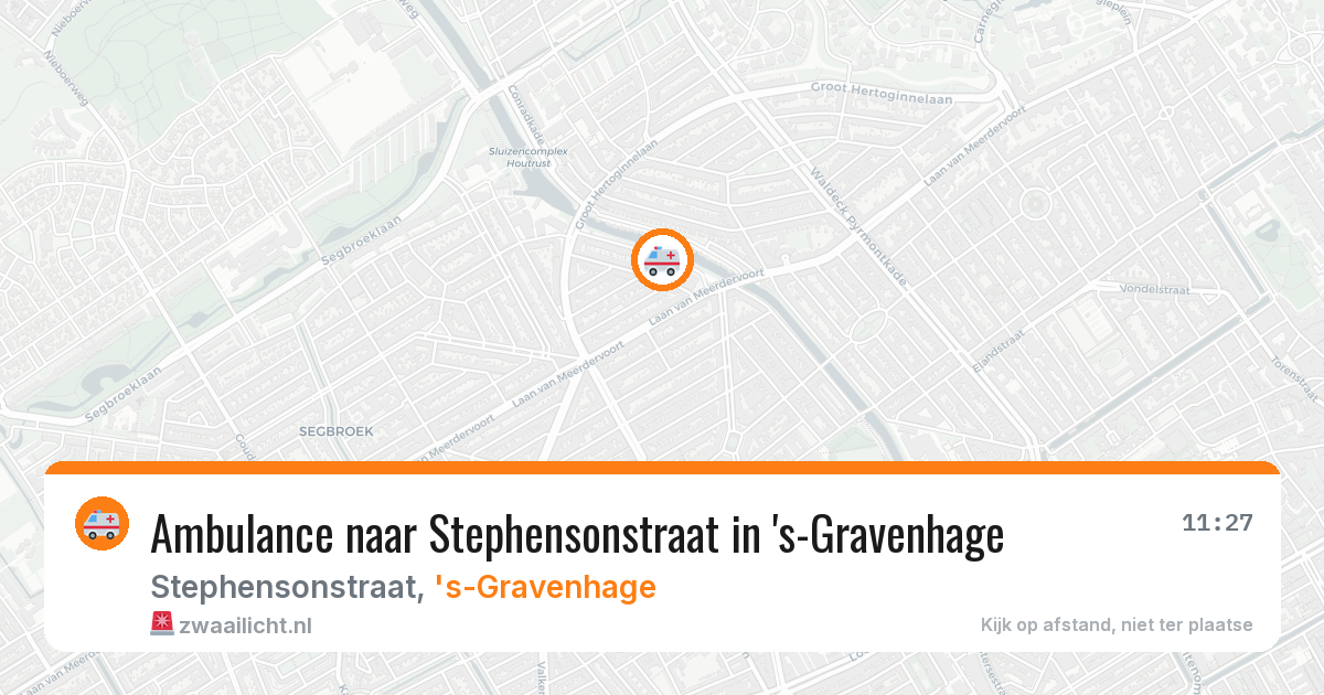 Ambulance naar Stephensonstraat in 's-Gravenhage — 6 jun 2026
