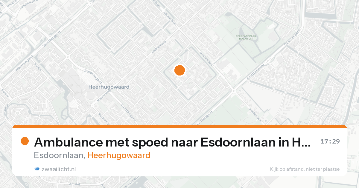Ambulance met spoed naar Esdoornlaan in Heerhugowaard — 27 mei 2026