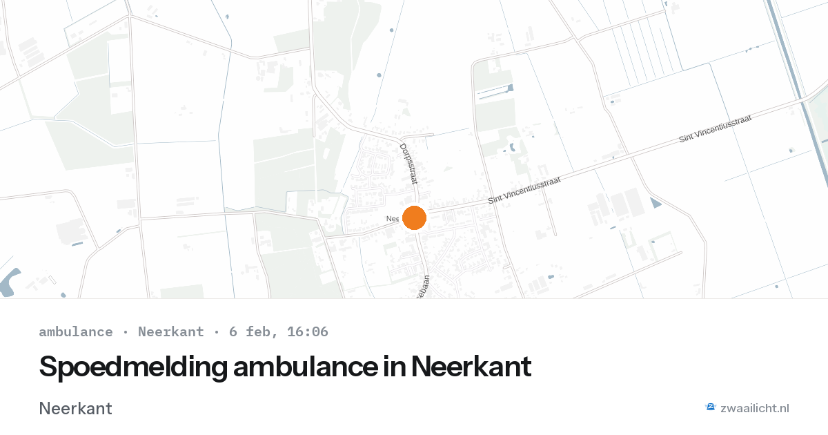 Spoedmelding ambulance in Neerkant — 6 feb 2026