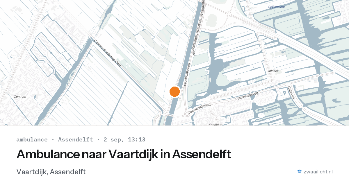 Ambulance naar Vaartdijk in Assendelft — 2 sep 2026
