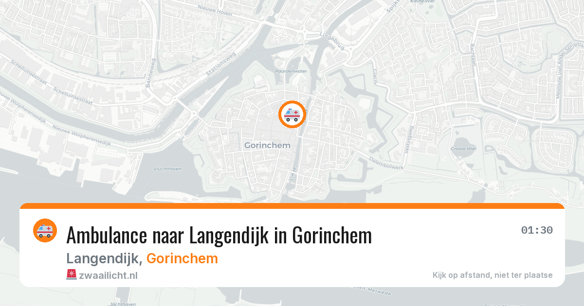 Ambulance naar Langendijk in Gorinchem — 25 jul 2026
