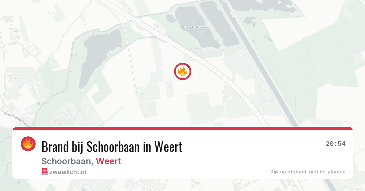 Brand bij Schoorbaan in Weert — 28 jul 2026