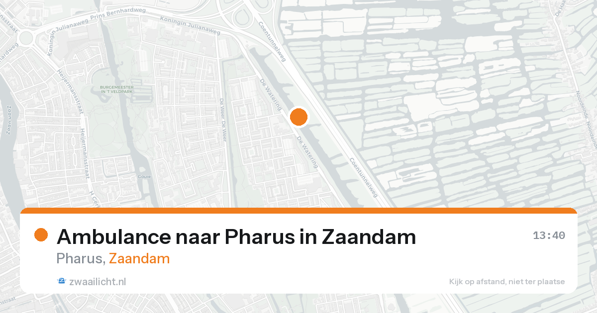 Ambulance naar Pharus in Zaandam — 19 aug 2026