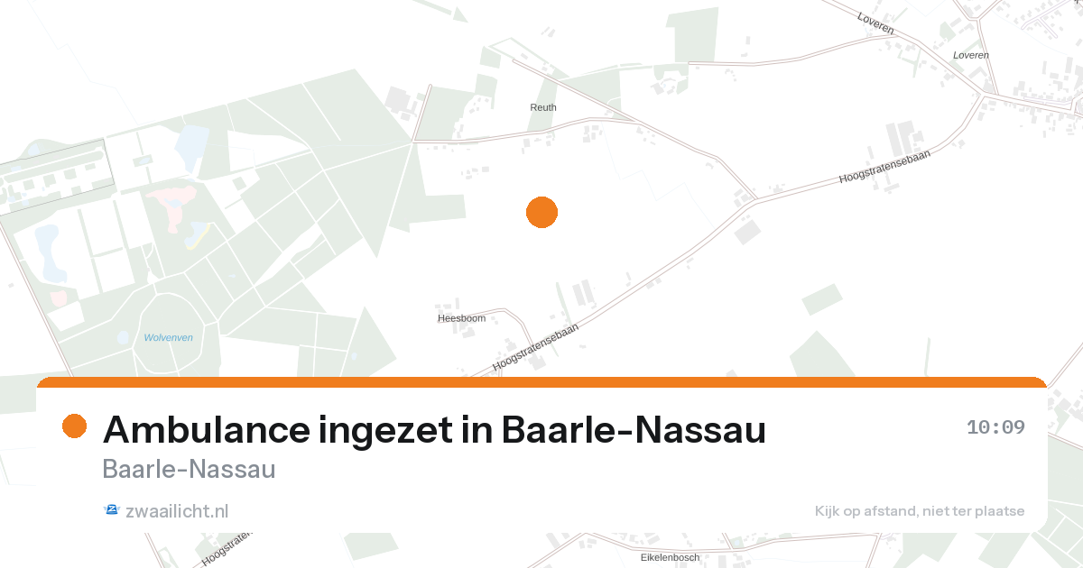 Ambulance ingezet in Baarle-Nassau — 27 aug 2026