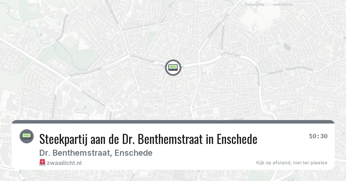 Steekpartij aan de Dr. Benthemstraat in Enschede — 4 mei 2026