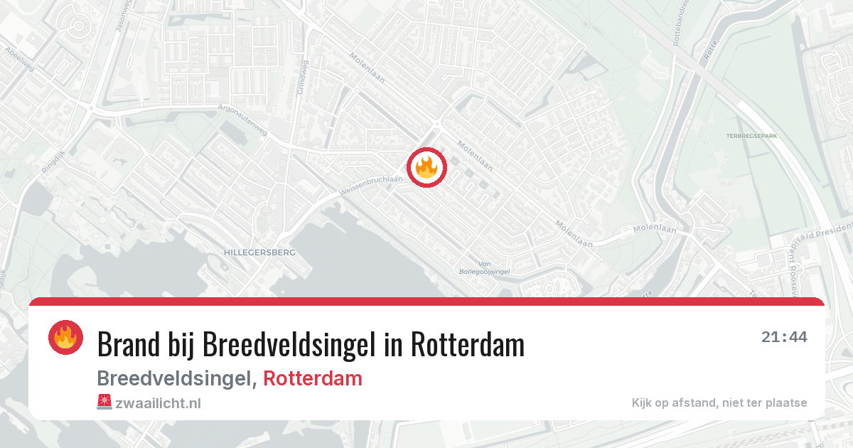Brand bij Breedveldsingel in Rotterdam — 1 aug 2026