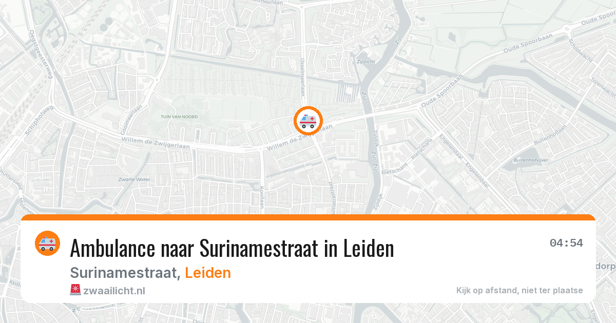 Ambulance naar Surinamestraat in Leiden — 5 mei 2026