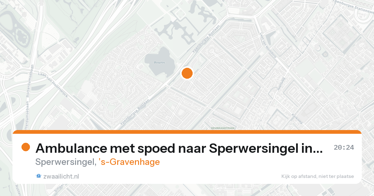Ambulance met spoed naar Sperwersingel in 's-Gravenhage — 24 aug 2026