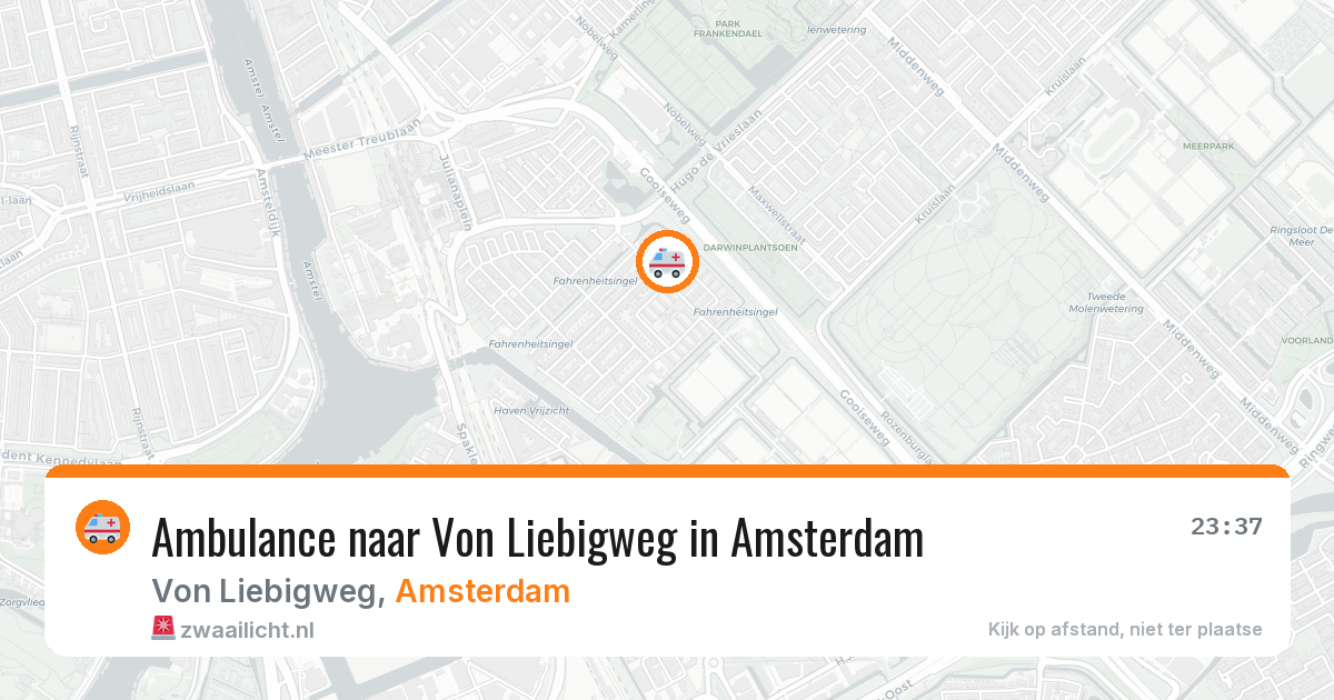 Ambulance naar Von Liebigweg in Amsterdam — 17 jun 2026
