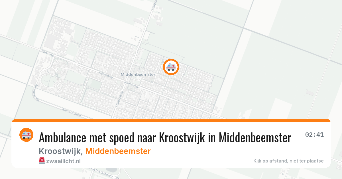 Ambulance met spoed naar Kroostwijk in Middenbeemster — 26 jun 2026