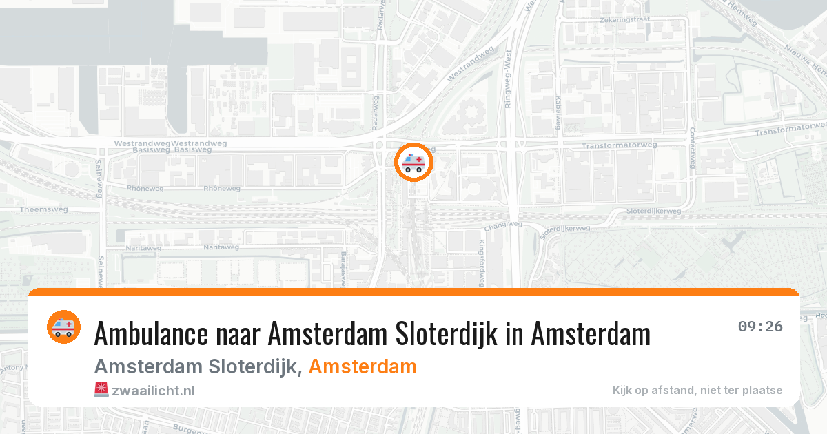 Ambulance naar Amsterdam Sloterdijk in Amsterdam — 25 mei 2026