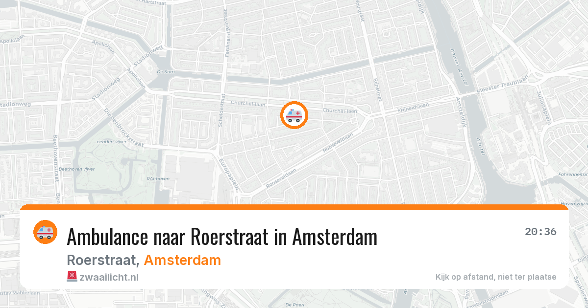 Ambulance naar Roerstraat in Amsterdam — 5 aug 2026