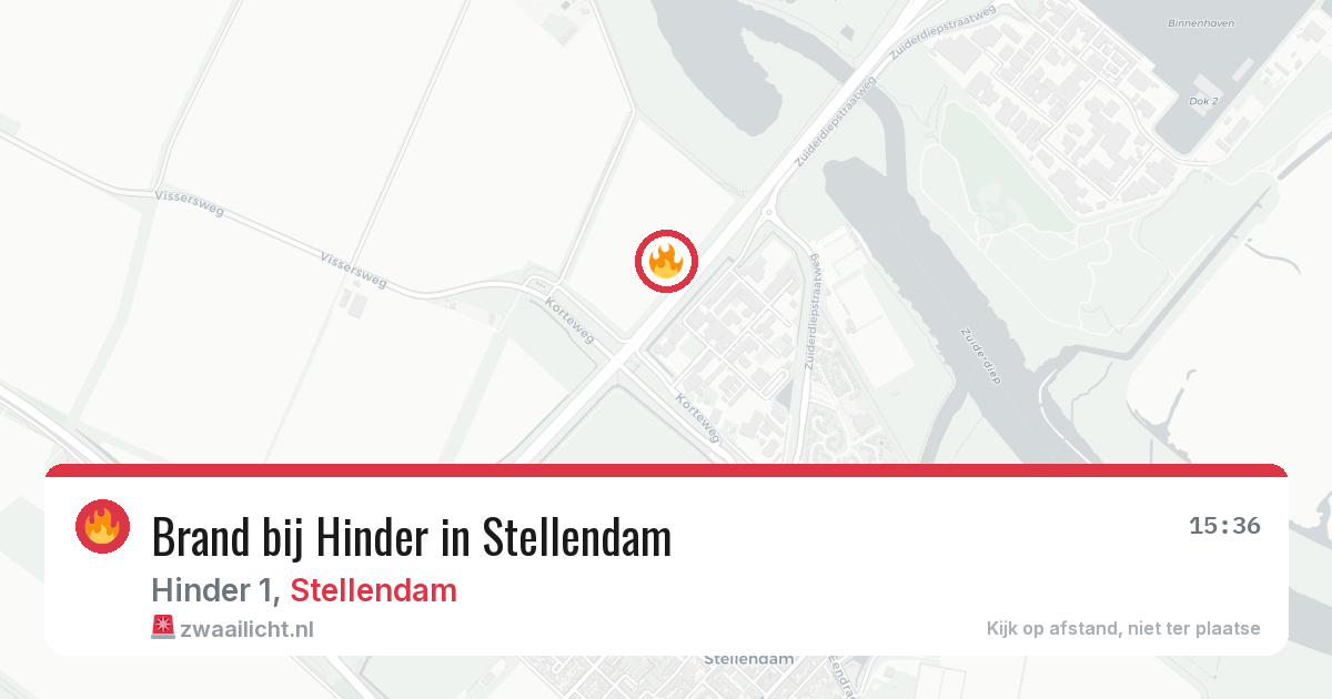 Brand bij Hinder in Stellendam — 6 aug 2026