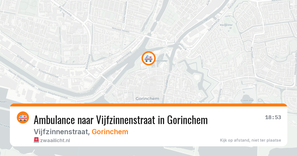 Ambulance naar Vijfzinnenstraat in Gorinchem — 8 aug 2026