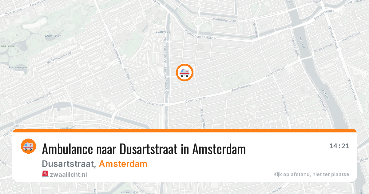 Ambulance naar Dusartstraat in Amsterdam — 28 jun 2026