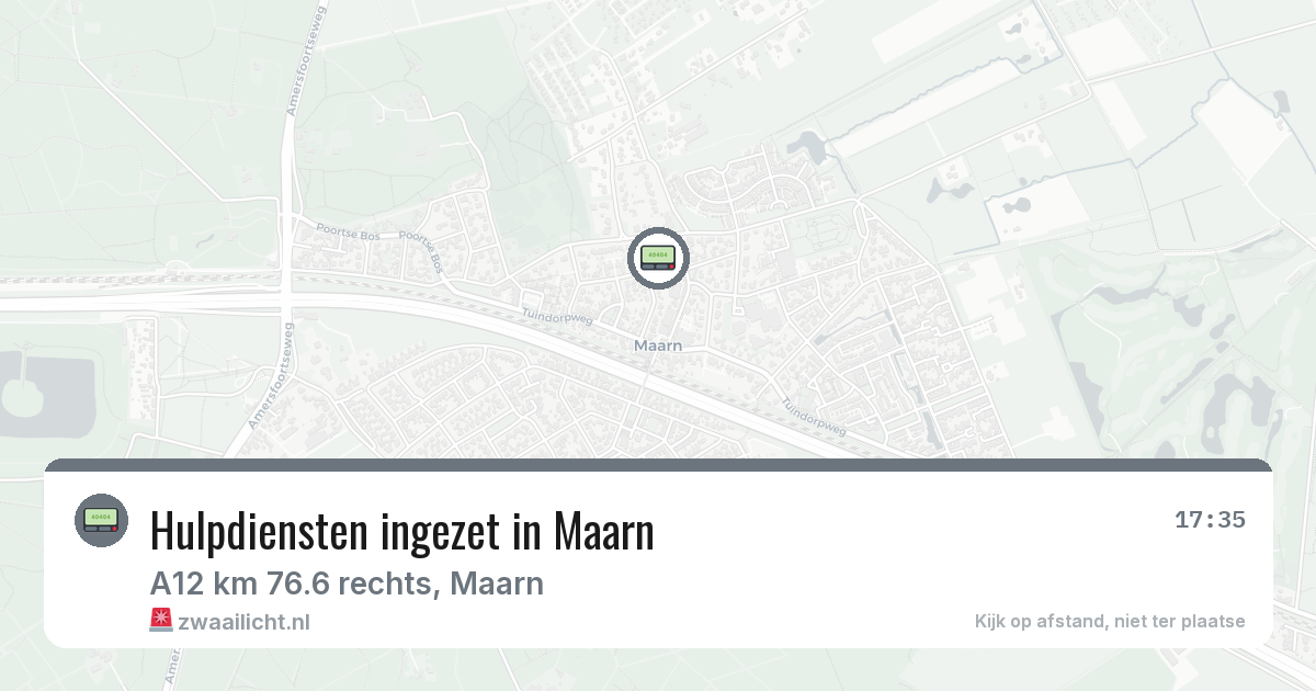 Hulpdiensten ingezet in Maarn — 23 jun 2026 | 🚨 Zwaailicht.nl