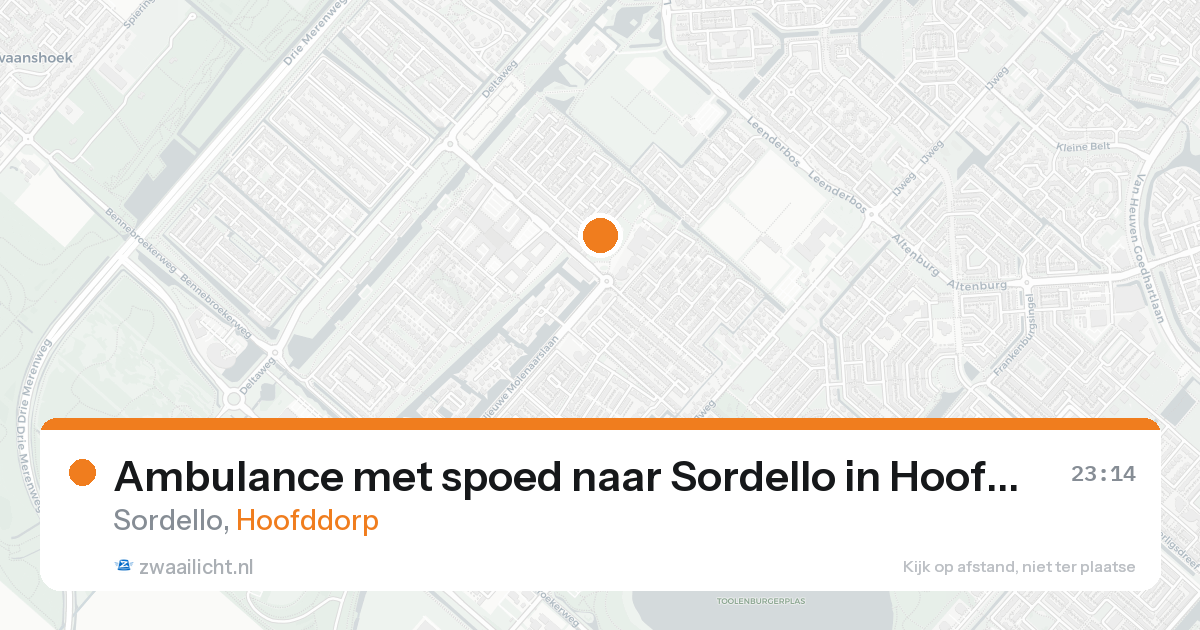 Ambulance met spoed naar Sordello in Hoofddorp — 20 aug 2026