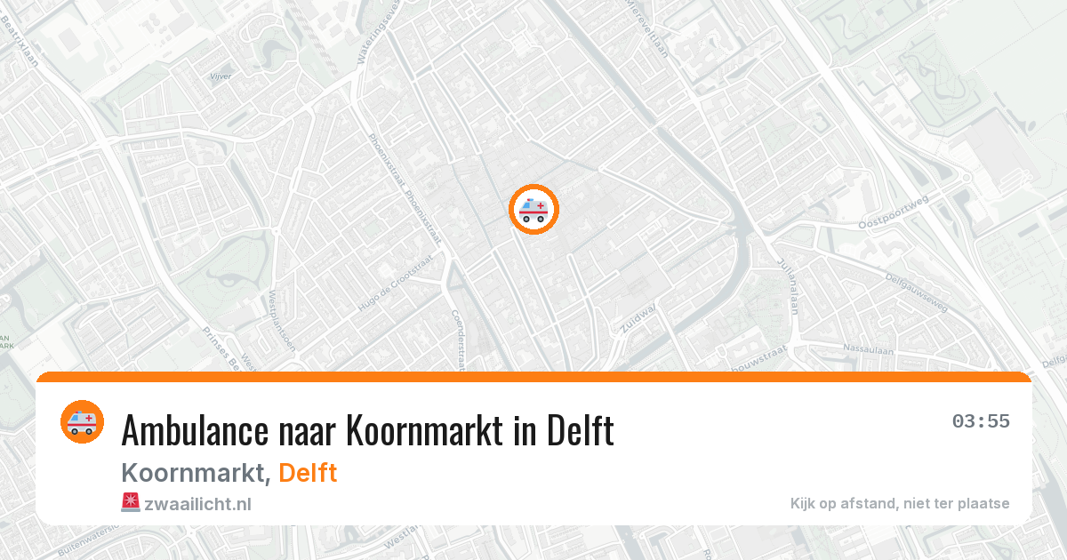 Ambulance naar Koornmarkt in Delft — 22 mei 2026
